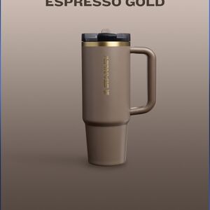 Stanley The Quencher Protour Flip Straw in Espresso Gold 30 Iz BNIB